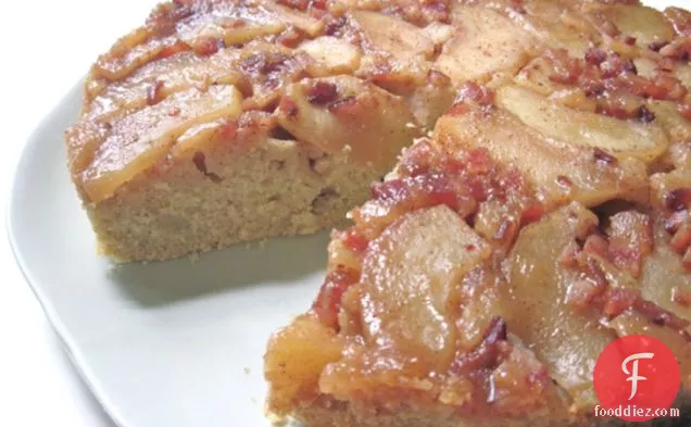 Apple & Candied Bacon Upside Down Cake
