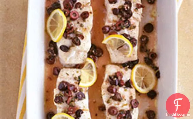 Baked Cod With Olives