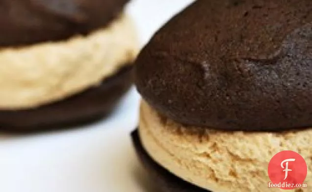 Stef's Whoopie Pies With Peanut Butter Frosting
