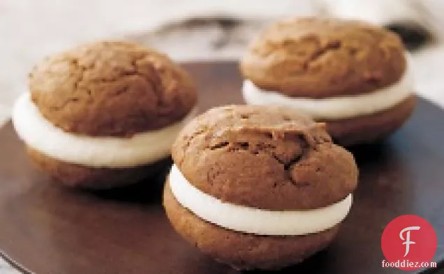 Pumpkin Whoopie Pies With Cream-cheese Filling