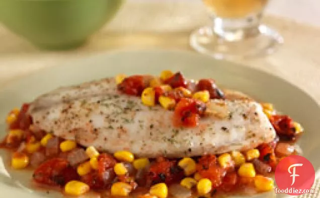Tilapia With Corn And Tomatoes For Two