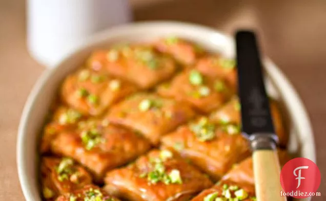 Baklava With Cardamom, Honey And Pistachios