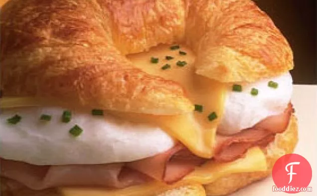 Egg & Ham Topped Croissant