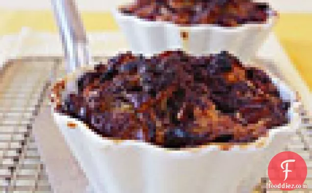 Individual Croissant Bread Puddings With Dried Cherries, Bitter