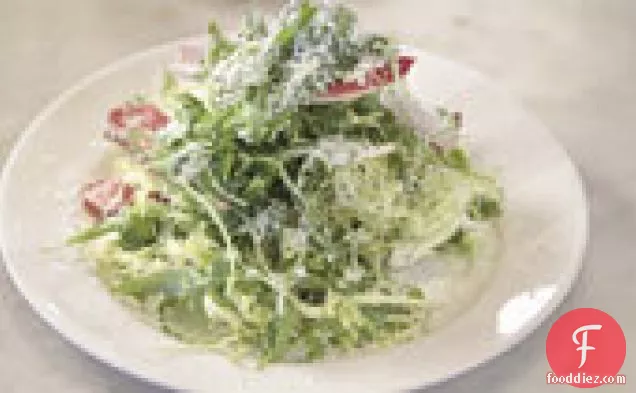 Salad with Parmigiano-Reggiano and anchovy dressing