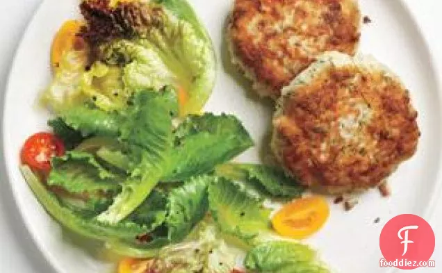 Dijon Fish Cakes With Greens