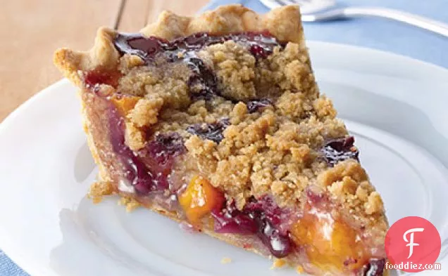 Peach Blueberry Streusel Pie