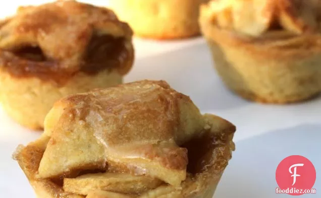 Brandy-apple Mini Pies With Cornmeal Crust