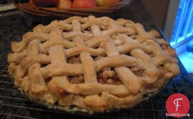 Apple Walnut Custard Pie