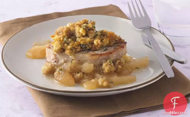 Apple Pork Chops and Stuffing