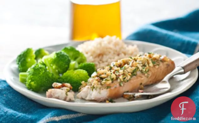 Roasted Garlic and Nut-Crusted Fish