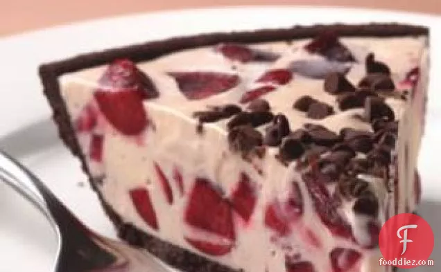 Cherry Ice Cream Pie With Chocolate Cookie Crust