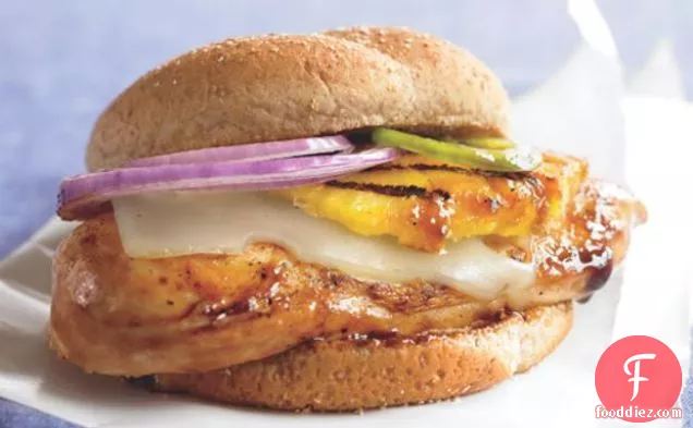 Grilled Chicken And Pineapple Sandwich
