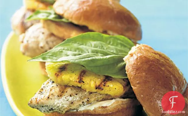 Grilled Chicken and Pineapple Sandwiches