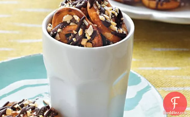 Chocolate-Almond Pretzels