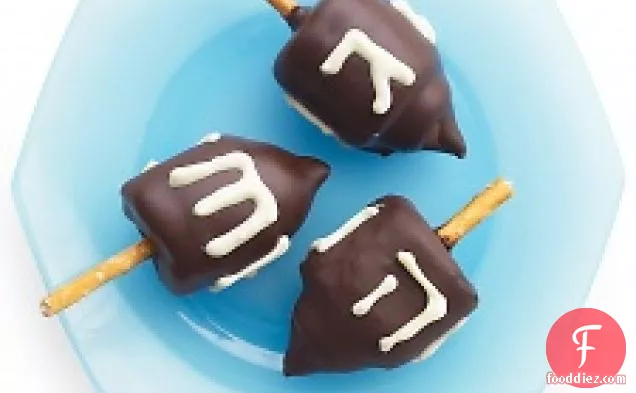 Edible Chocolate Marshmallow Dreidels