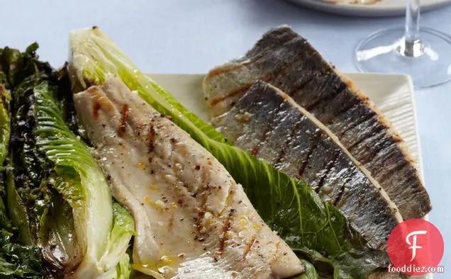 Grilled Trout with Grilled Romaine Salad