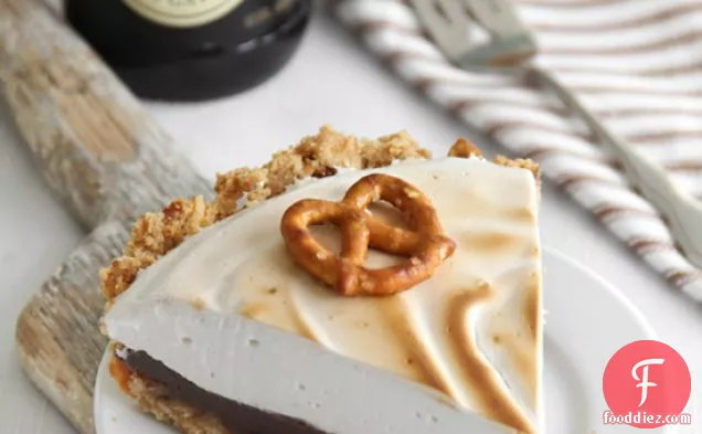 Sweet And Salty Guinness Chocolate Pie With Beer Marshmallow Me