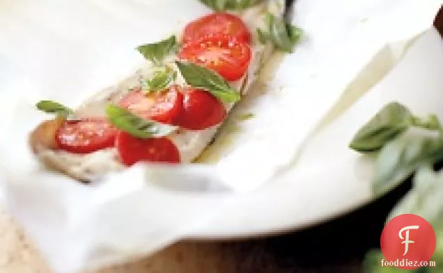Trout, Tomatoes, And Basil In Parchment