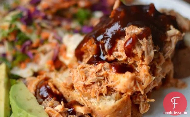 Barbecue Shredded Chicken From The Oven Or Slow Cooker