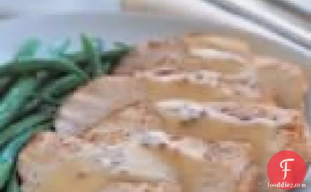 सरसों की चटनी के साथ पैन-कटा हुआ चिकन