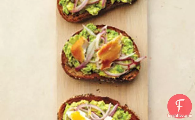 Avocado, Caper, And Pickled-onion Toast