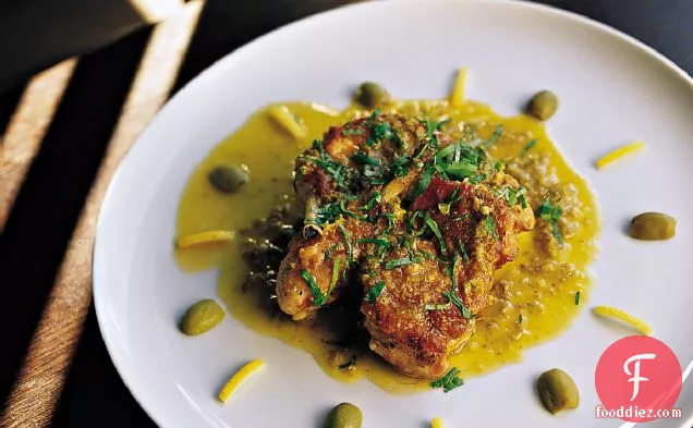 Sautéed Chicken with Green Olives and Cilantro
