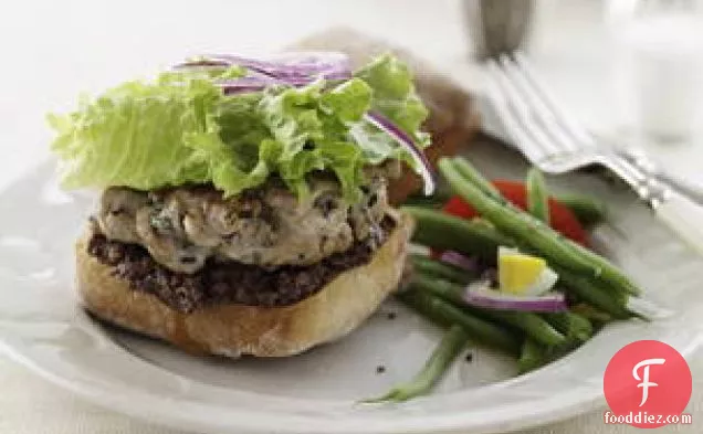 French Tuna Burger With Green Bean Salad