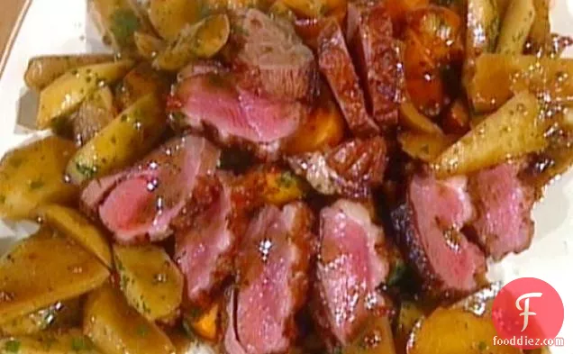 Duck Breast with Apples and Potato Goulash: Petto d'Anitra al Aceto di Mele