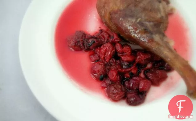 Slow-roasted Duck With Spiced Sour Cherry Sauce