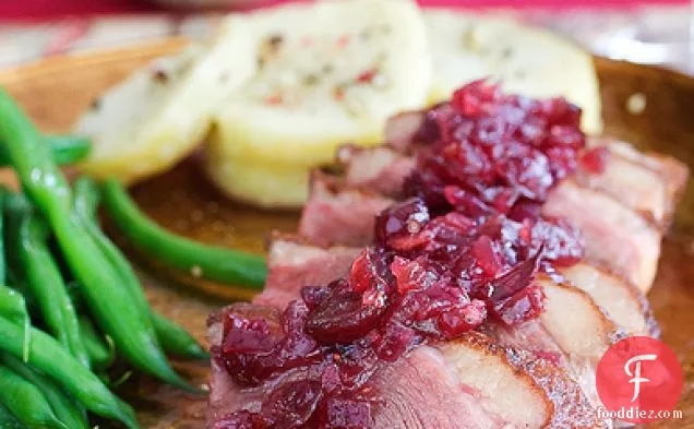 Ming Tsai’s Seared Duck Breast With Sweet And Sour Cranberry Ch