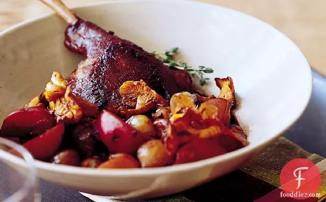 Thyme-Braised Duck Legs with Chanterelles and Potatoes