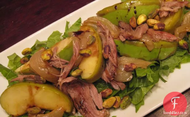 Warm Duck And Grilled Apple Salad
