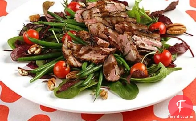 Seared Duck & Green Bean Salad With Pecans