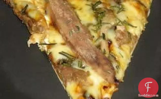 Duck And Fontina Pizza With Rosemary And Caramelized Onions