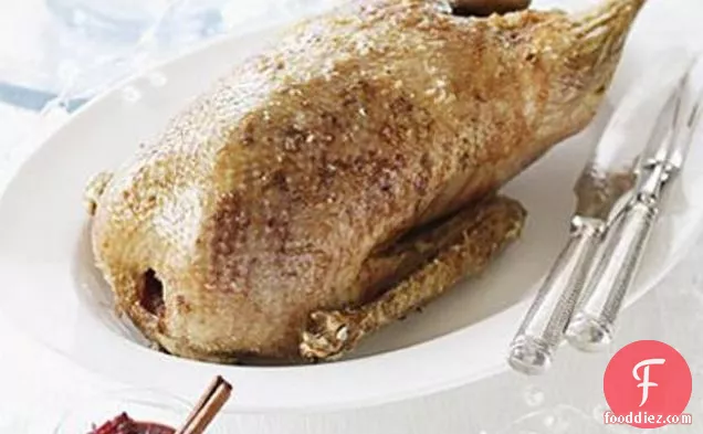 Roast Goose With Sour Cherry & Red Wine Sauce