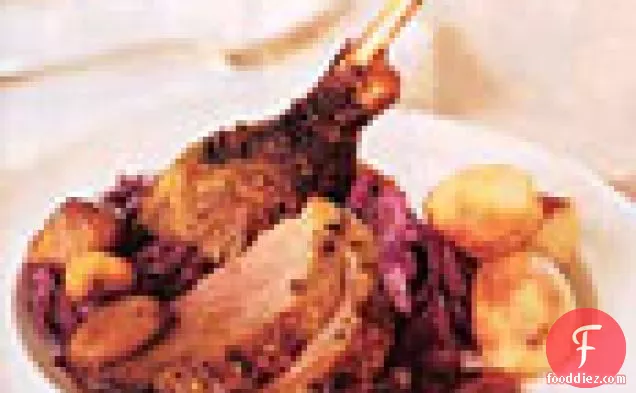 Spiced Roast Goose with Dried-Fruit Pan Sauce
