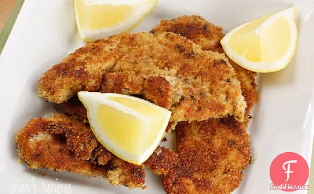 Turkey Cutlets With Parmesan Bread-crumb Crust