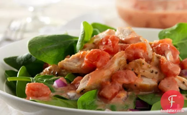 Turkey With Tomato And Spinach Salad