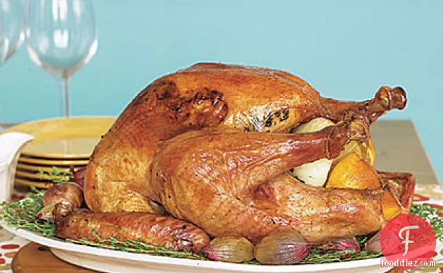 Thyme-Roasted Turkey with Cranberry Gravy