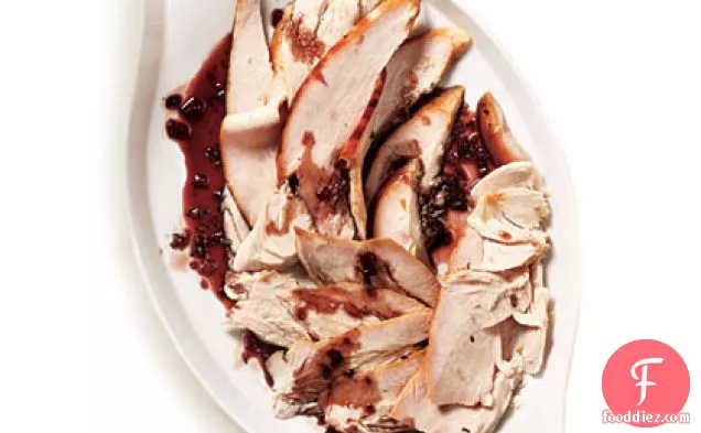 Smoke-Roasted Turkey Breast with Pomegranate-Thyme Glaze