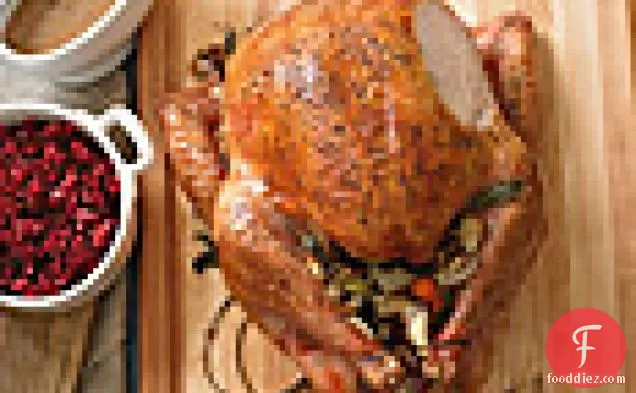 Juniper-Brined Roast Turkey with Chanterelle Mushroom Gravy