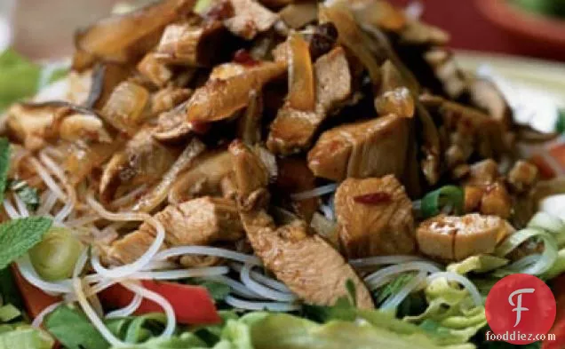 Shredded Five-Spice Turkey with Herb and Noodle Salad