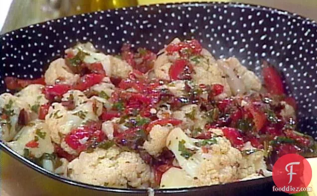 Another of My Friend Vicky's Creations: Cauliflower with Red, Green and Black Confetti