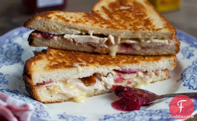 Mega Turkey And Brie, Cranberry Chutney, Grilled Sambos