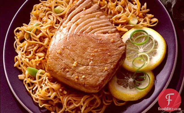 Teriyaki Tuna Steaks With Fried Rice & Noodles
