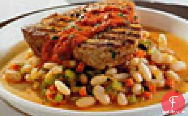 Tuna With White Beans And Sun-dried Tomato Sauce