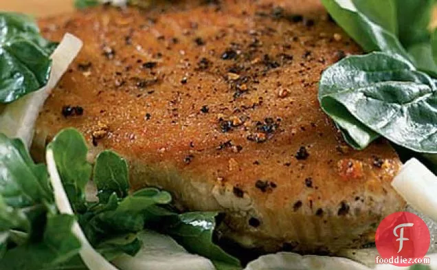 Seared Tuna with Arugula Salad