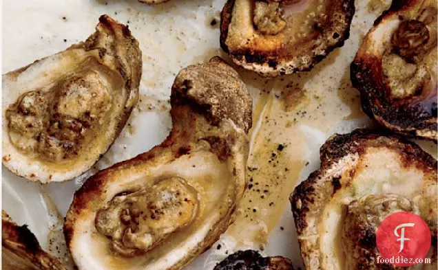 Grilled Oysters with Spicy Tarragon Butter
