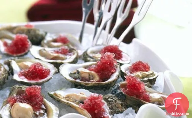 Oysters with Mignonette Ice